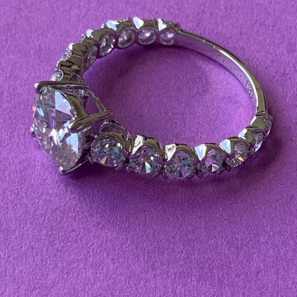 ❌SOLD❌MOISSANITE SOLITARE RING 1.26 TWC/LAB-CREATED/14K WHITE GOLD-PLATED - Picture 5 of 7